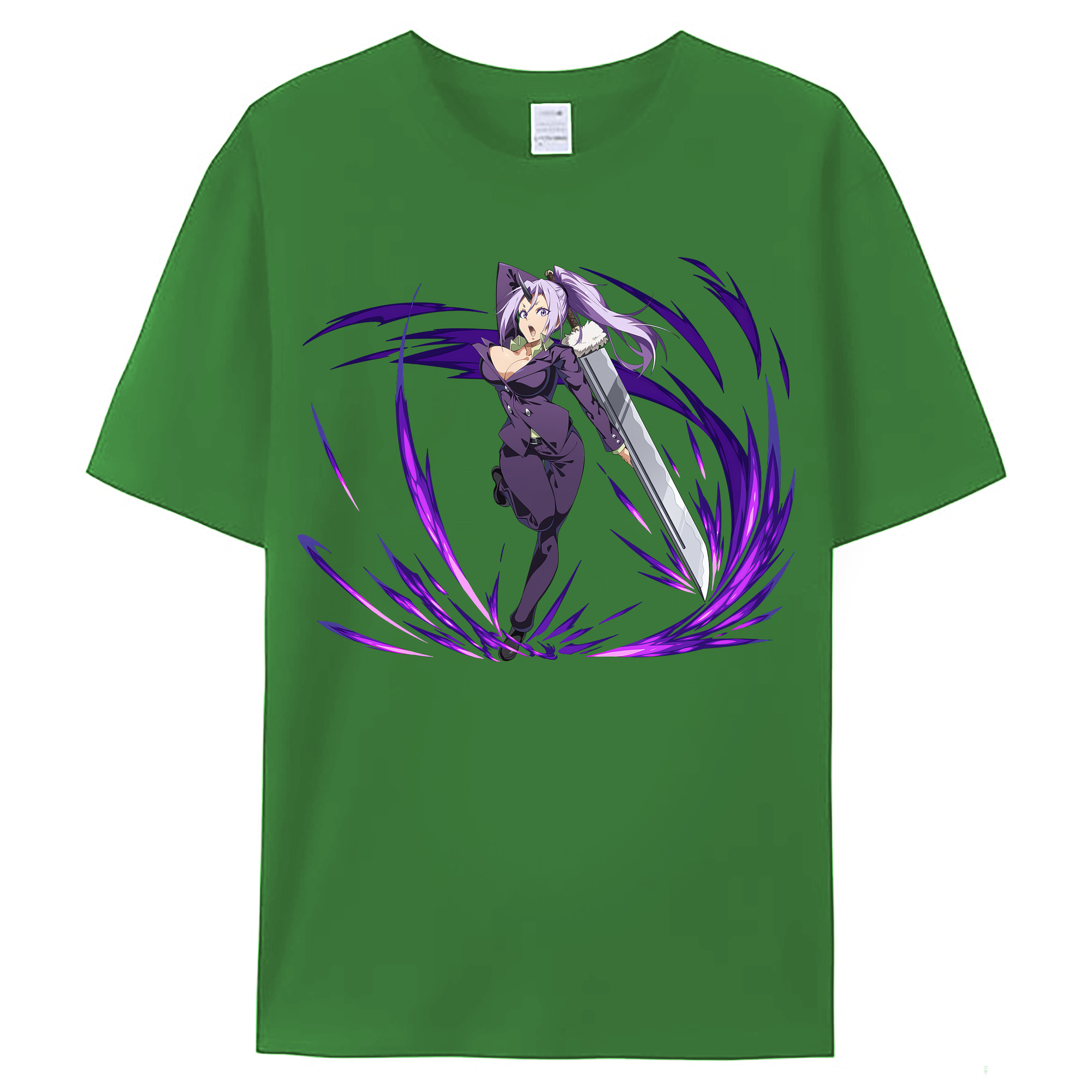 （画像用） 転スラ Regarding Reincarnated to Slime レディースカジュアルプリントTシャツ（綿100％）